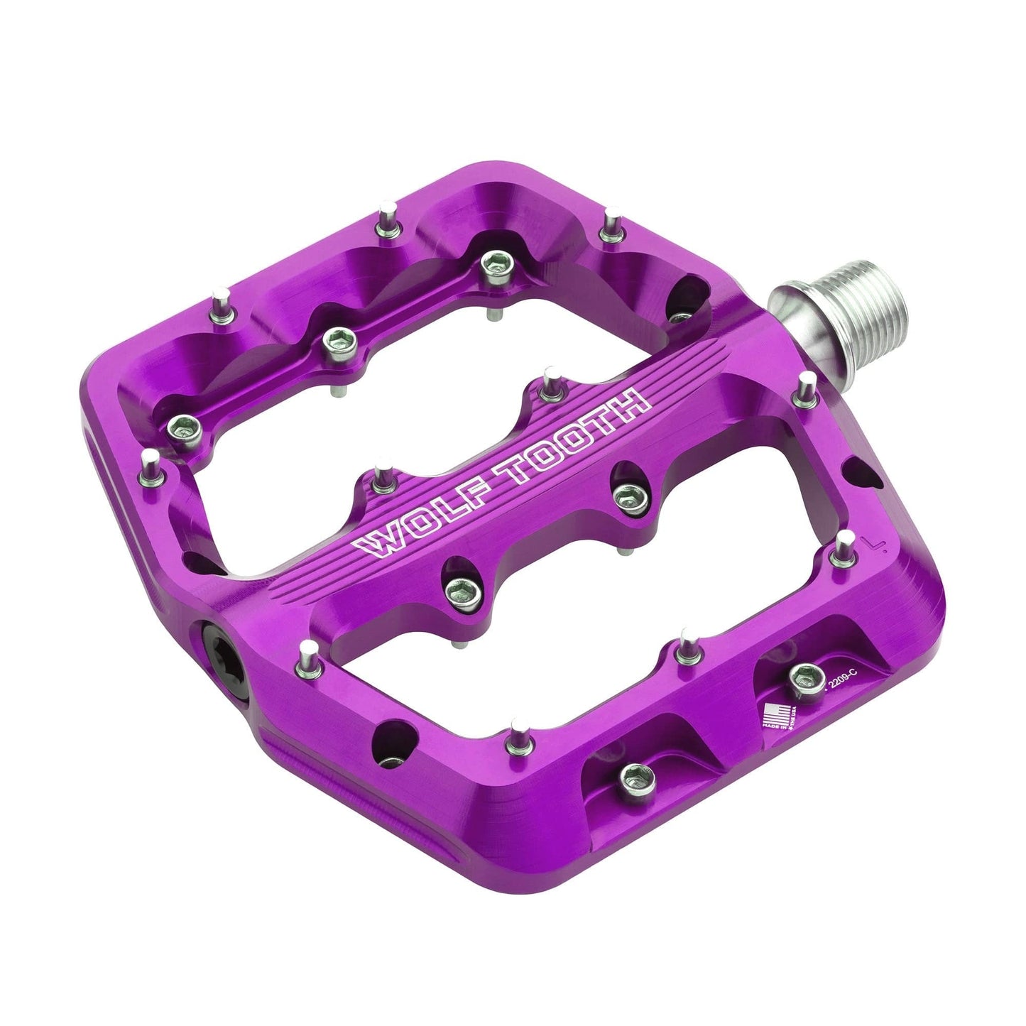 WOLF TOOTH WAVEFORM Large Flat Pedals, Purple