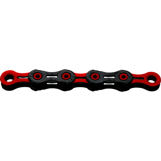 Łańcuch 11V KMC DLC11 woskowany czarny/czerwony