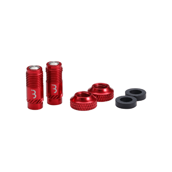 Valve tips BBB CORE CAP Red (x2)