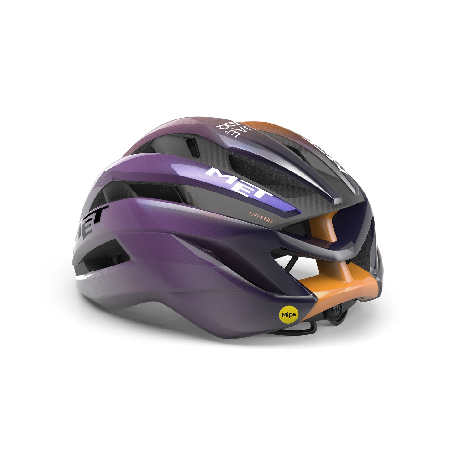 MET TRENTA 3K CARBON UAE TEAM ADQ 2026 Violet/Orange Helmet