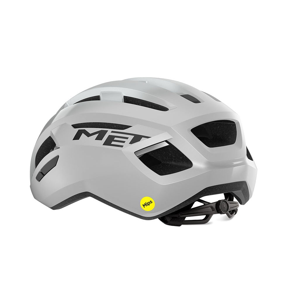 Kask szosowy MET VINCI MIPS biały srebrny błyszczący