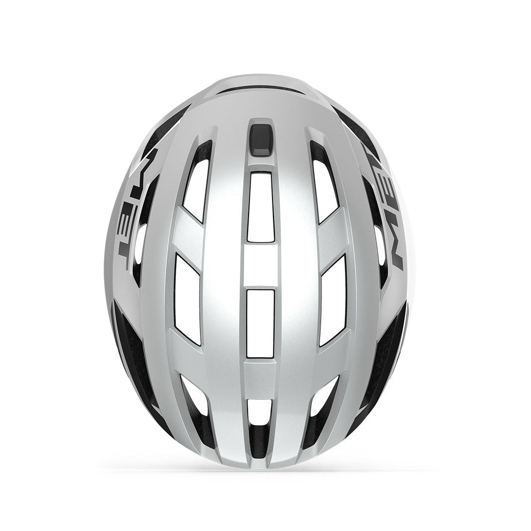 Kask szosowy MET VINCI MIPS biały srebrny błyszczący