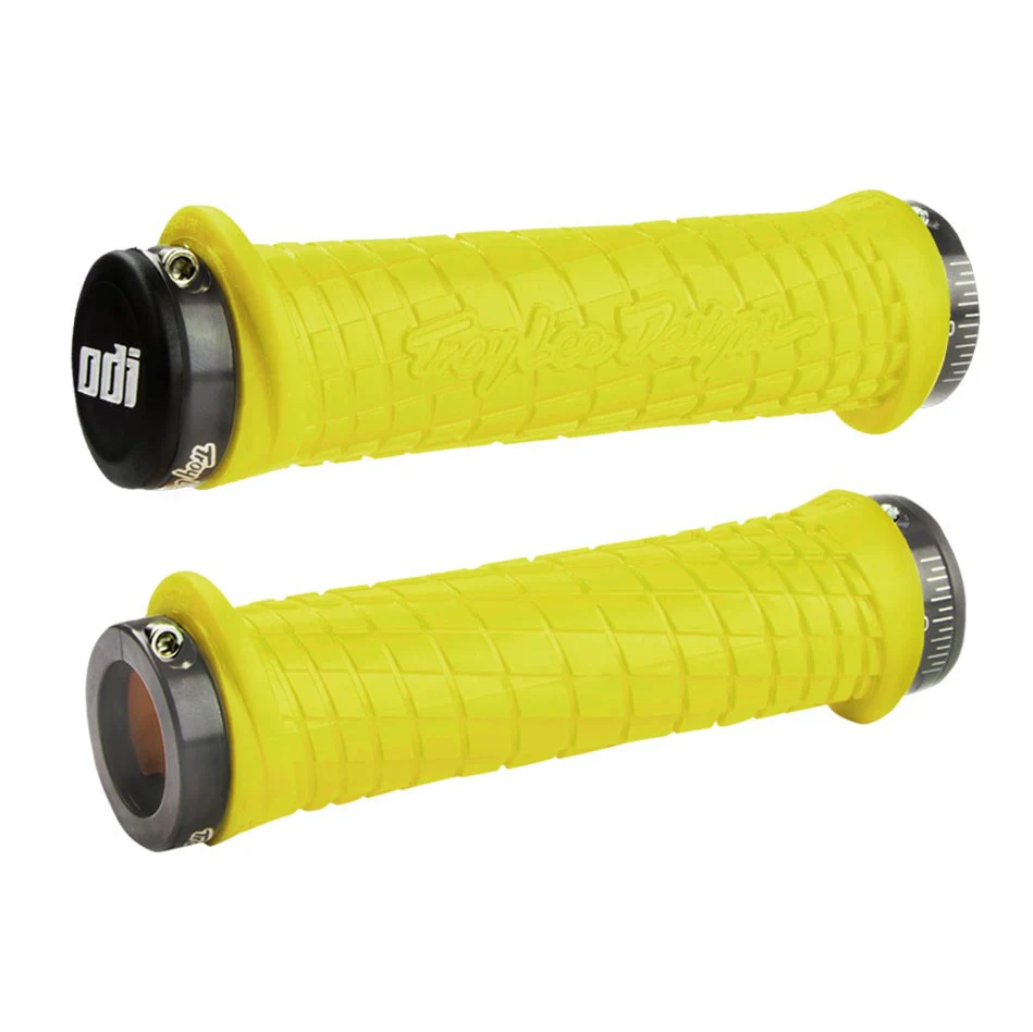 Uchwyty ODI TROY LEE DESIGNS Lock-On 130 mm, żółte