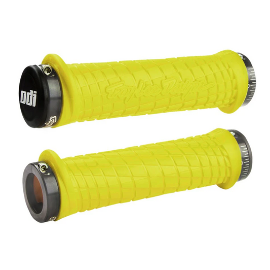 ODI TROY LEE DESIGNS Lock-On Grips, 130 mm, Yellow
