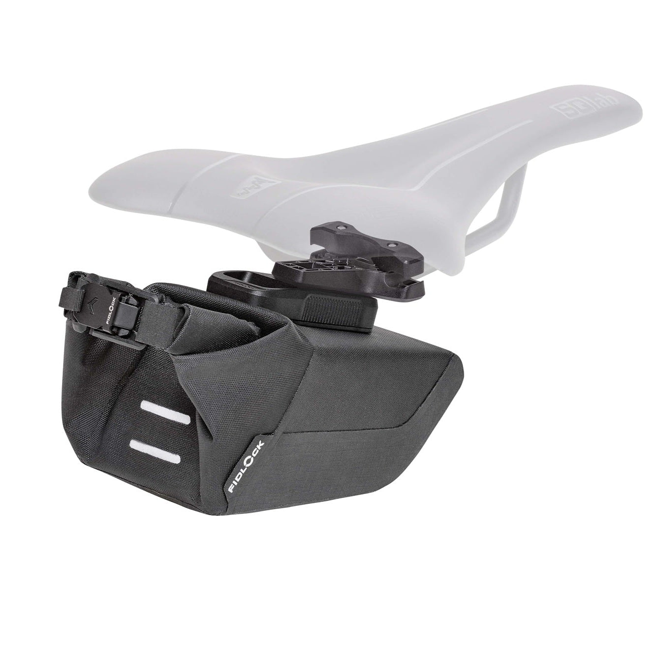 Saddle bag + Support FIDLOCK PINCLIP SET Black