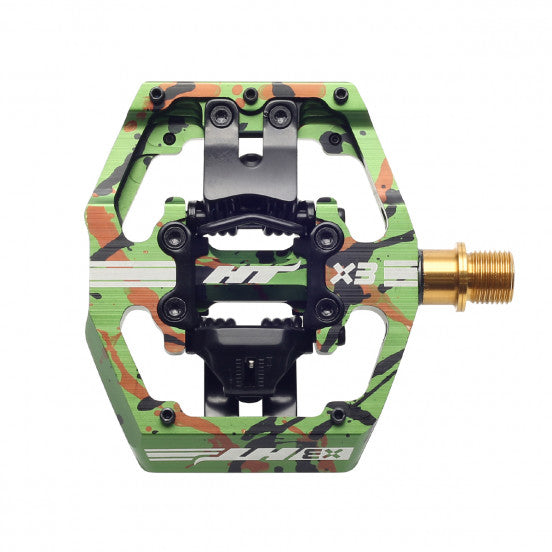 HT COMPONENTS X3T Titanium Camo Green pedals