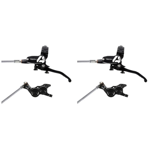 Pair of HOPE TECH 4 V4 Aviation Brake Hoses Black