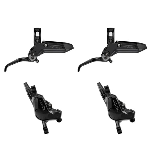 Pair of SRAM LEVEL SILVER STEALTH 2-piston brakes Black