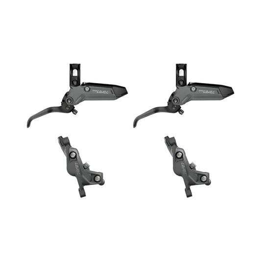 Pair of SRAM LEVEL BRONZE STEALTH 4-piston Grey brakes