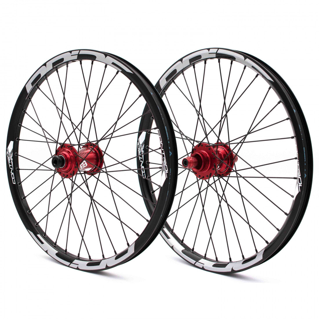 Para Kół PRIDE 20" (406mm) Control V1 Disc Osie 20/10mm Czerwone