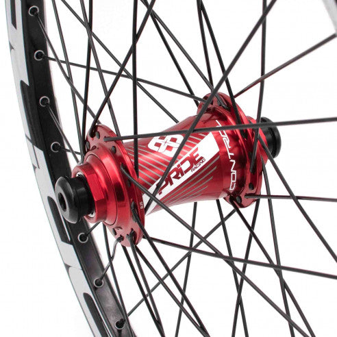 Para Kół PRIDE 20" (406mm) Control V1 Disc Osie 20/10mm Czerwone