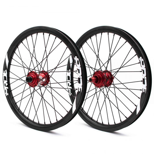 Para Kół PRIDE 20" (406mm) Węglowe Gravity Gloss Disc Pride Control Osie 20/10mm Czerwona