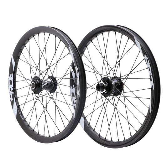 Para Kół PRIDE 20" (406mm) Carbone Wave Gloss White Control V2 Disc Osie 20/15mm Czarny/Biały