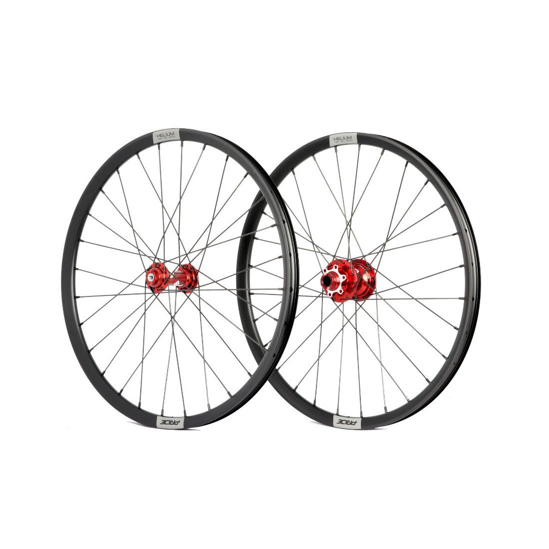 Para kół PRIDE 20" (451mm) Control V2 Disc Helium M21 Osie 10/15mm Czerwony