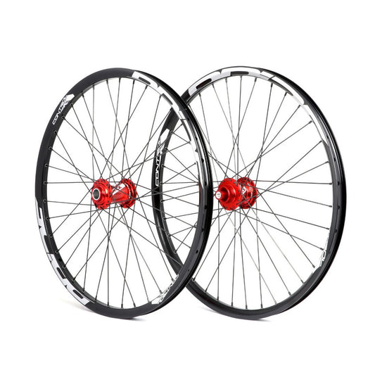 Para kół PRIDE 24" (507mm) Control V1 Disc Axes 20/10mm Czerwony
