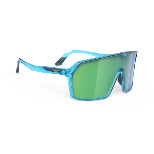 RUDY PROJECT SPINSHIELD Crystal Blue Glasses RP Optics Multilaser Green Lenses
