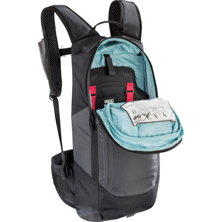 EVOC FR LITE RACE 10L Backpack with Back Protector, Gray