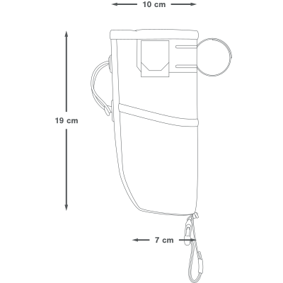 Torba na kierownicę APIDURA BACKCOUNTRY FOOD POUCH PLUS 1,2 L Czarny Szary