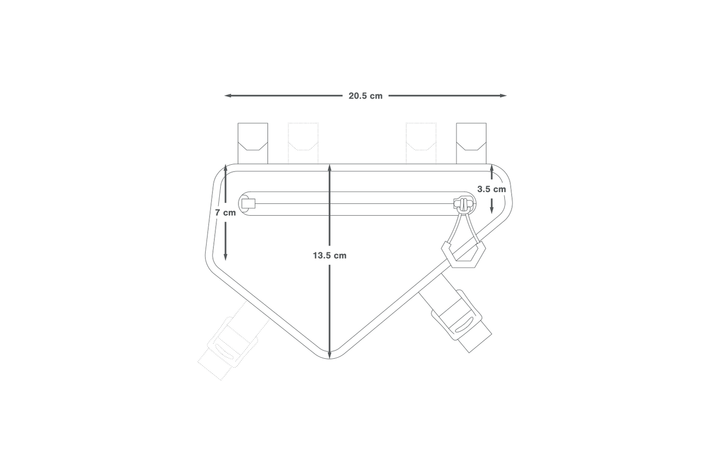 Frame Bag APIDURA RACING FRAME PACK 1 L Black