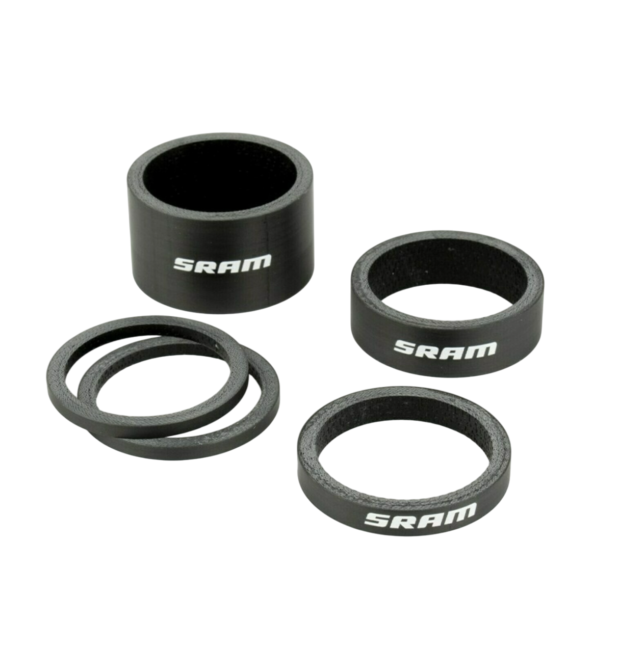 SRAM Carbon Headset Spacers czarno-białe