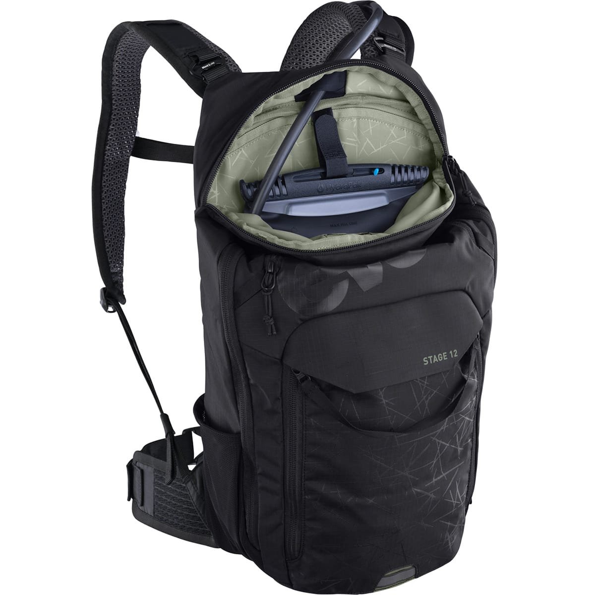 Plecak EVOC STAGE 12 BLACK + worek na wodę EVOC 2L