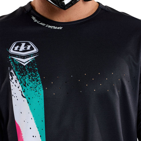 TROY LEE DESIGNS SPRINT FULL PULL Long Sleeve Jersey Black 2025