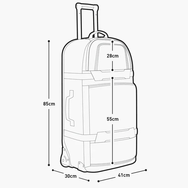 Walizka EVOC WORLD TRAVELLER 125L czarny/biały