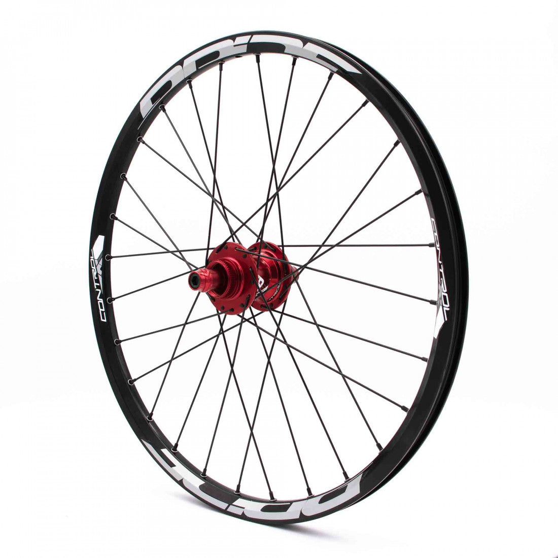PRIDE 20" (451mm) Control V1 Disc Axes 10/15mm Wheel Set Red
