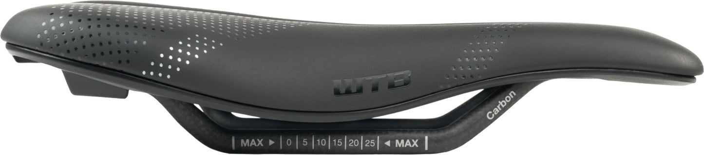 Karbonowe szyny siodełka WTB SILVERADO 135 mm czarne