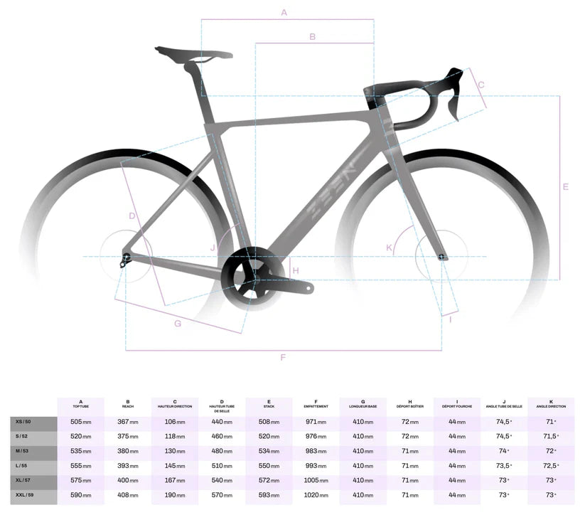 ZEEN SUPERLITE Frame Kit + ZEEN ROAD Handlebar COMBO