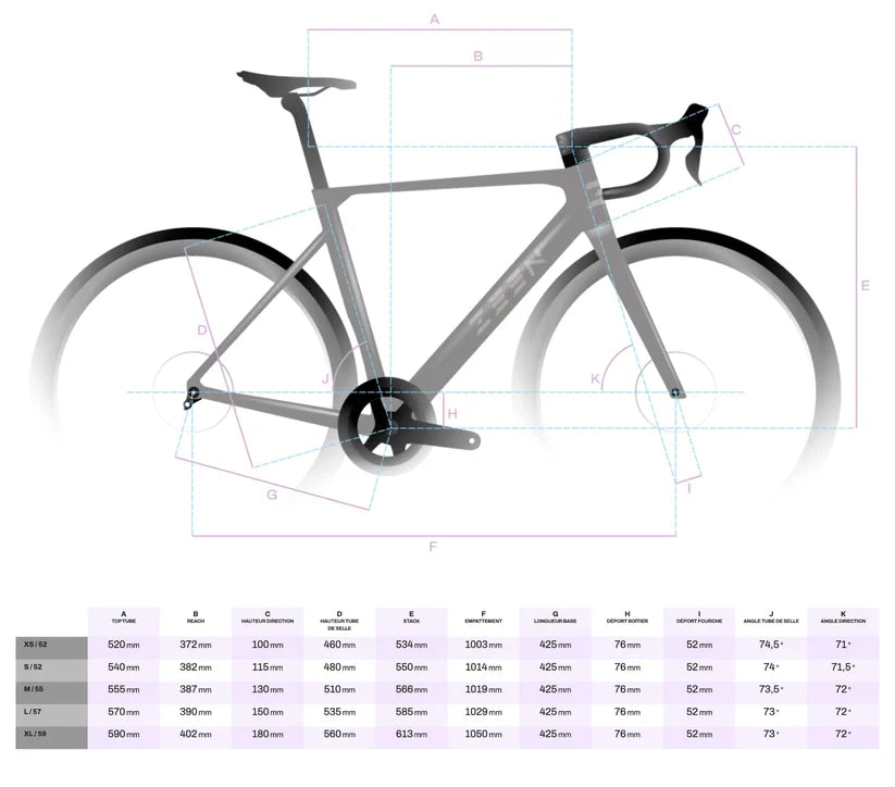 Zestaw: rama ZEEN X-RACE + kierownica ZEEN GRAVEL COMBO